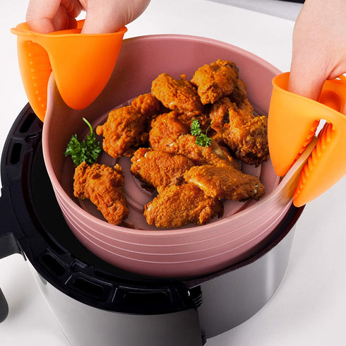 Numola Air Fryer Silicone Pot-Replacement for Air Fryer Liners,Reusable Silicone Air Fryer Accessories,Clean the Silicone Air Fryer Pot Easily,No More Harsh Cleaning Air Fryer Silicone Basket(7.5inch)