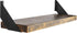 Iron 8 inch Shelf Brackets Flat Angle Curved Black Floating Industrial Shelves Support Brackets, Set of 2