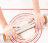 Rolling Pin nonstick and Silicone Baking Pastry Mat combo kit, Adjustable Rolling Pin With Thickness Rings, Rolling Pin for Baking Fondant, Pizza, Pie, Pastry, Pasta, Dough, Cookies (Red )