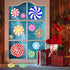 Funnlot 57PCS Peppermint Floor Decals Christmas Wall Stickers Christmas Decals for Wall Christmas Stickers for Wall Candy Wall Stickers Christmas for Candyland Decoration
