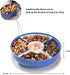 XKXKKE Divided Serving Dishes with Lid, Serving Tray with Lid, Round Divided Plates, Sectional Serving Tray Removable Party Snacks Tray for Candies, Nuts, Veggies, Fruits and Appetizer (Blue)