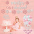 Winter Onederland Birthday Decorations, Girls Birthday Party Decoration, Banner, Cake Toppers, Pink Silver Snowflake Balloons Garland for Winter Wonderland Shower Winter First Birthday Party Supplies