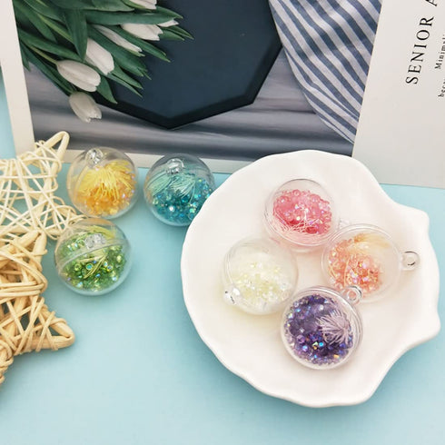 40 Pack Clear Ornaments Balls Christmas DIY Baubles Transparent Ball Plastic Fillable Sphere Decorations Christmas Tree Wedding Decor,40MM (40, Clear)