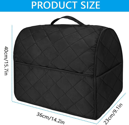 Augot Stand Mixer Cover with Handle Waterproof Mixer Covers for Kitchen, Mixer Dust Cover with Pocket for Extra Accessories, Black Blender Coffee Machine Protective Dust Covers for Mixer 4.5 & 5 Quart