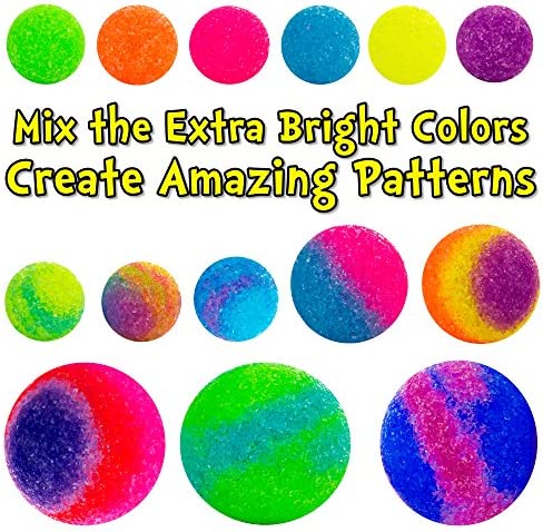Creative Kids DIY Magic Bouncy Balls - Create Your Own Crystal Powder Balls Craft Kit for Kids - Includes 25 Bags of Multicolored Crystal Powder & 5 Molds - Makes Up to 43 Balls