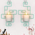 QIKADSEN Wall Candle Sconces Set of 2 Easy Installed Wall Candle Holder Décor for Dining or Living Room Light Green