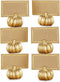 Kate Aspen Fall Decor Mini Gold Pumpkin Place Card Holder (Set of 6), Perfect for Thanksgiving Table Decor, Fall Themed Weddings, Bridal Brunches