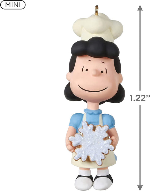 Hallmark Keepsake 0.98" Miniature Christmas Ornament 2021, The Peanuts Gang Baker Lucy, Mini