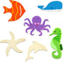 WILLBOND Unfinished Wood Cutouts Ocean Animals Wooden Paint Crafts for Kids Home Decor Ornament DIY Craft Art Project, Octopus, Shark, Whale, Dolphin, Seahorse, Fish Shape (28 Pieces)