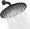 Rain Shower Head VMASSTONE 9In High Pressure Showerhead - Tool Free Installation- with Large Spray Surfaces and 200 Nozzles for Delicate and Unstimulate Shower Experience (EM-001 Matte Black/Black)