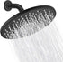 Rain Shower Head VMASSTONE 9In High Pressure Showerhead - Tool Free Installation- with Large Spray Surfaces and 200 Nozzles for Delicate and Unstimulate Shower Experience (EM-001 Matte Black/Black)