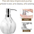 Luxspire Hand Soap Dispenser, 15.2 oz Countertop Hand Lotion Pump Bottles, Lotion Container, Refillable Liquid Hand Soap Jar, Resin Shower Dispensers for Bathroom, Kitchen - White Marble