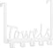 Bath Over The Door Towel Rack 5 Hooks Towel Holder Wall Hooks for Robe, Towel, Coat, Bag- White