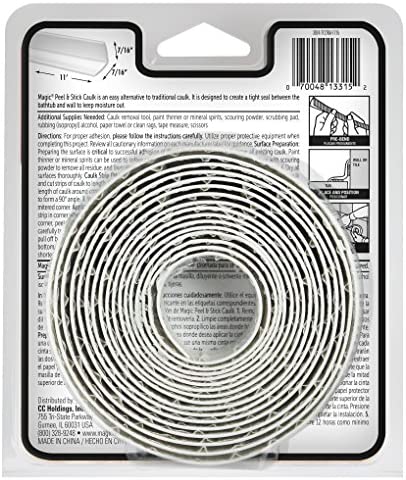 Myro/Magic American MC15 Vinyl Bath Seal Trim Adhesive Strip, White
