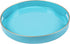 MAONAME 13" Round Tray, Blue Serving Tray with Handles, Modern Decorative Tray for Coffee Table, Plastic Ottoman Tray for Ottoman, Bathroom, Decor