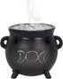 Green Tree Triple Moon Cauldron Incense Holder