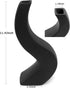 Serdic S Curve Tall Ceramic Vase 11inch Modern Decorative Flower Vase for Wedding, Gifts, Kitchen, Living Room or Flower Shop Black