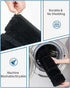 MontVoo Bath Mat Rug- Luxury Soft Absorbent Plush Microfiber Black Bathroom Rugs Mats Non Slip Washable Bath Mats Rugs for Bathroom Floor Sink Tub Shower Rug Bathmat 16?x24?