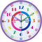 Telling Time Teaching Wall Clock, Silent Movement, Educational Wall Clock, Makes Kids Learning Time Faster and Fun. Its Perfect for Parents and Teachers, Decorate Kids Bedroom or Classroom,Purple
