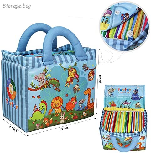 TEYTOY Baby Toy Zoo Series 26pcs Soft Alphabet Cards with Cloth Bag for Over 0 Years