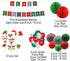 Christmas Party Decorations Kit - Set Includes Merry Christmas Banner Paper Fans Honeycomb Balls Xmas Photo Booth Props Confetti Balloons Red Green Latex Balloons String for Indoors Office Home Decors
