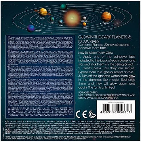 4M Glow Planets & Nova Stars - Astronomy Space Stem Toys Gift Room Décor, For Boys & Girls Ages 3+