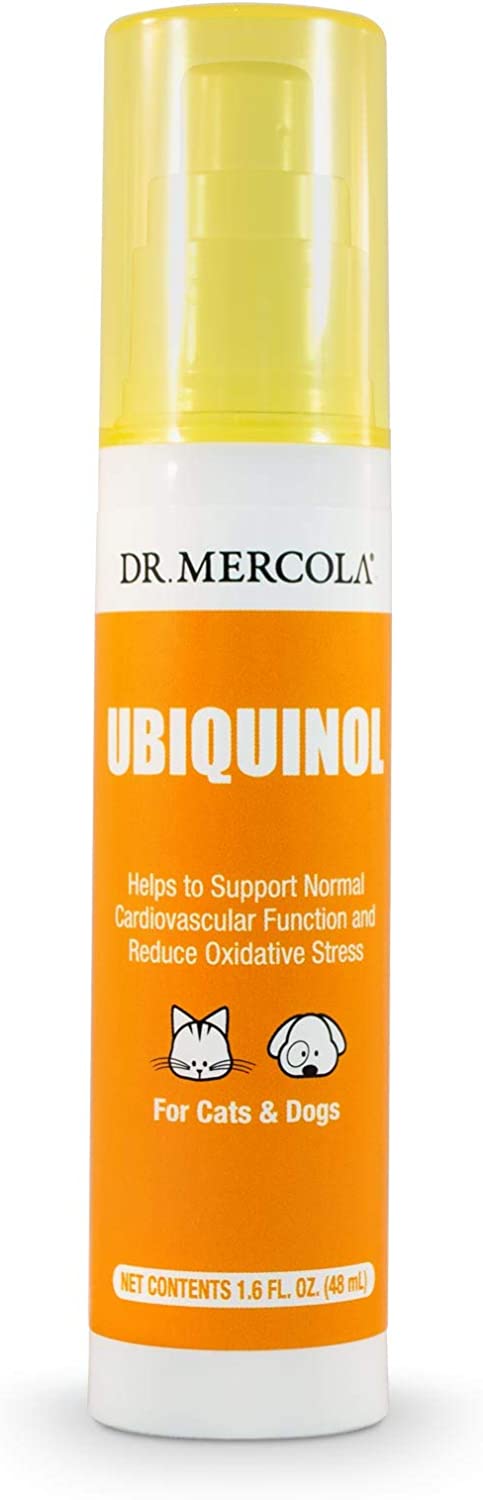 Dr. Mercola Ubiquinol Liquid Pump for Cats & Dogs, (1.45 Fl. Oz.), Non GMO, Gluten Free, Soy Free