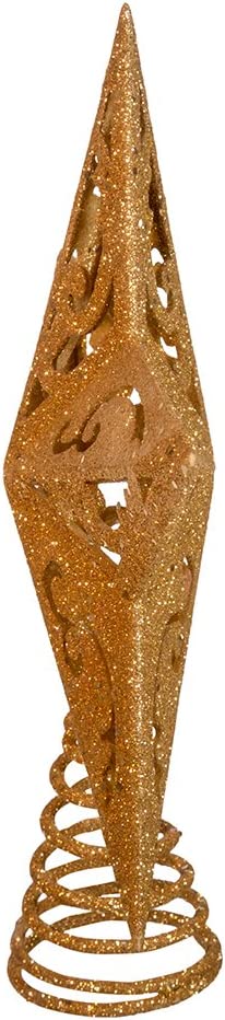 Kurt Adler 8-Inch Gold Glittered 5 Point Star Treetop