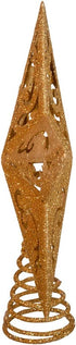 Kurt Adler 8-Inch Gold Glittered 5 Point Star Treetop