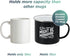 Enamel Camping Coffee Mug "Might Be Moonshine" Large Tin Cup, 15 Ounce (Midnight Black)