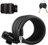 Titanker Bike Lock, Bike Locks Cable Lock Coiled Secure Keys Bike Cable Lock with Mounting Bracket, 1/2 Inch Diameter