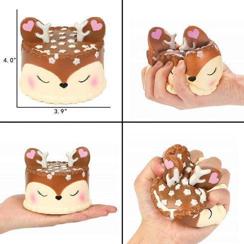 YOAUSHY 6 Pcs Squishies Toy Jumbo Slow Rising Unicorn Horse,Cake,Unicorn Donut,Panda,Spoon Cat Set for Kids Party Favors Stress Relief Toys