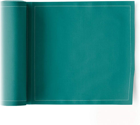 MY DRAP Cotton Luncheon Napkins, Washable and Reusable (25 Napkins, Caribbean Green)