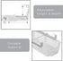 Smart Design Adjustable Pull Out Refrigerator Drawer - Medium - Extendable Rails and Handle - BPA Free Plastic - Holds 15 lbs - Fridge Bin, Freezer Container, Food Shelf Organizer - Kitchen - Clear