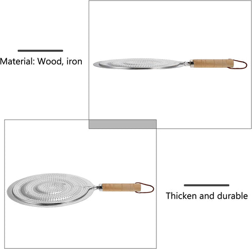 DOITOOL 2pcs Heat Diffuser Plate for Electric Gas Stove Glass Induction Cooktop Heat Diffuser Cooking Induction Adapter Hob Ring Plate Silver