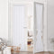 Window Treatments for French Doors - Linen Texture Semi Sheer Privacy Sidelight Panels Glass Door Curtains for Entry Door Front Door Foyer Window Blinds, 2 Free Ropes, 2 Panels, 30" x 72", White