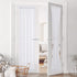 Window Treatments for French Doors - Linen Texture Semi Sheer Privacy Sidelight Panels Glass Door Curtains for Entry Door Front Door Foyer Window Blinds, 2 Free Ropes, 2 Panels, 30" x 72", White
