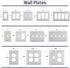 Pack of 4 Wall Plate Outlet Switch Covers by SleekLighting | Classic White Architecture Wall plates| Variety of Styles: Decorator/Duplex/Toggle/Blank/& Combo | Size: 1 Gang Duplex Receptacle