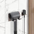 FLE Hair Dryer Holder, New Upgrade Wall Mount Self Adhesive - Blow Dryer Holder Punching or Self-Adhesive Two Ways to Use and Fit for Most Hair Dryers