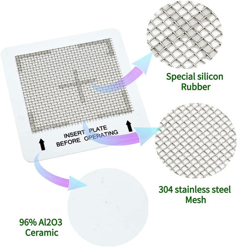 Ceramic Ozone Plates for Generic Ozone Generator?Washable Purification Air Purifier 4.5" x 4.5" Air Fresh Replacement Parts (2-PCS)