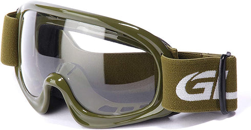GLX YH15 Anti-Fog Impact-Resistant Kids Youth ATV Off-Road Dirt Bike Motocross Goggles for Boys & Girls (Army Green, one_Size)