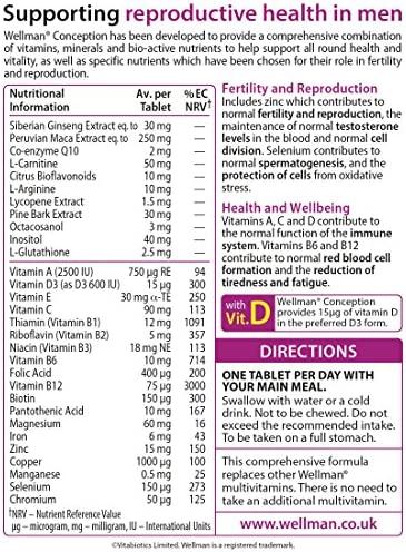Vitabiotics Wellman Conception Tablets 30 Capsules