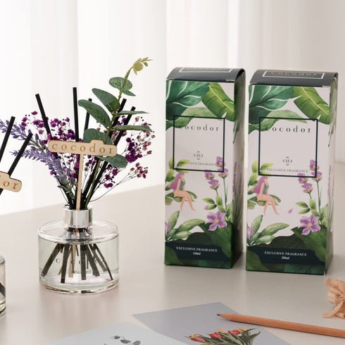 COCODOR Lavender Reed Diffuser/Garden Lavender / 6.7oz(200ml) / 1 Pack/Home Decor & Office Decor, Fragrance and Gifts