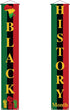 Pudodo Black History Month Porch Banner African American February Festival Holiday Front Door Sign Wall Hanging Party Decoration