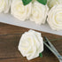 Mocoosy 50Pcs Artificial Flowers Rose, Ivory White Fake Roses for Decorations, Real Looking Foam Rose Bulk with Stems for DIY Wedding Bouquets Centerpieces Floral Arrangements Mothers Day Party Home Decor