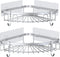 stusgo Corner Shower Caddy, Shower Shelf, Adhesive Shower Wall Caddy, SUS304 Stainless Steel Shower Rack Corner, Bathroom Storage Organizer Rustproof with 4 Hooks for Dorm Kitchen, 2 Pack