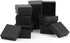 Dedoot Ring Earring Gift Boxes 30 Pieces Small Kraft Jewelry Box 2x2x1.2 Inch Square Cardboard Jewelry Gift Box with Velvet Cushion, Black