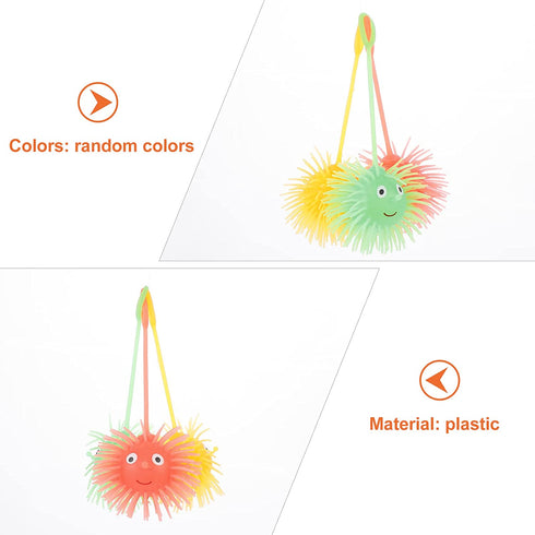 NUOBESTY Light up Puffer Balls, Squishy Stress Relief Balls for Kids Adults, 5pcs Sensory Ball Toy for Goodie Bags, Stocking Stuffers Party Favors