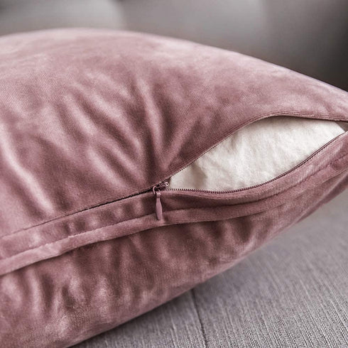 MIULEE Pack of 2 Decorative Velvet Throw Pillow Cover Soft Jam Pillow Cover Soild Square Cushion Case for Sofa Bedroom Car 18x 18 Inch 45x 45cm