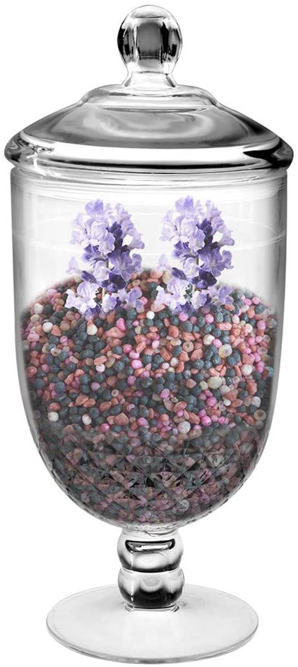 Bekmore Large Apothecary Jar with Airtight Lid in Premium Acrylic, Decorative Weddings Candy Buffet, Break-Resistant and BPA-Free, 57.5 Ounce